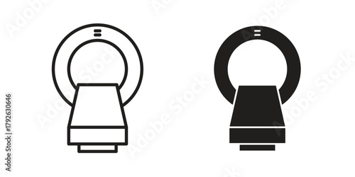 MRI scanner icon logo design element. minimalist style icons