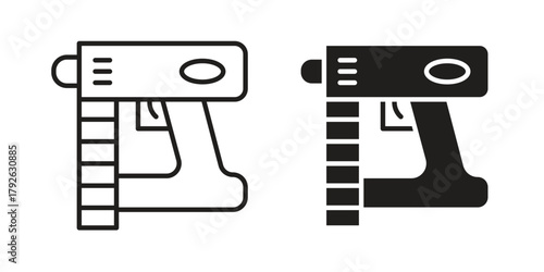 Nail gun icon logo design element. minimalist style icons