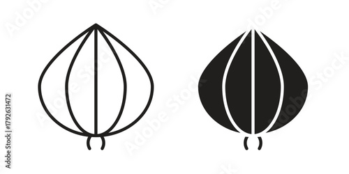 Onion icon logo design element. minimalist style icons
