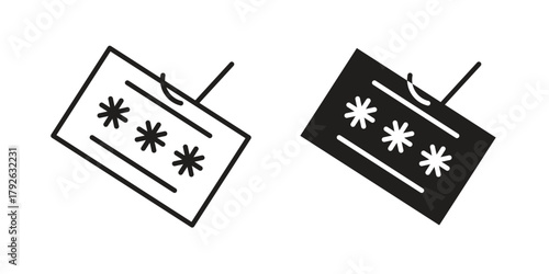 Password phishing icon logo design element. minimalist style icons