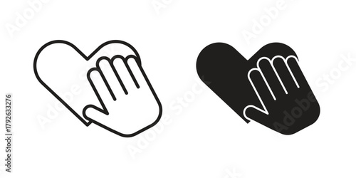 Pledge icon logo design element. minimalist style icons