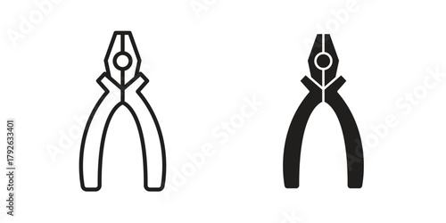 Pliers icon logo design element. minimalist style icons