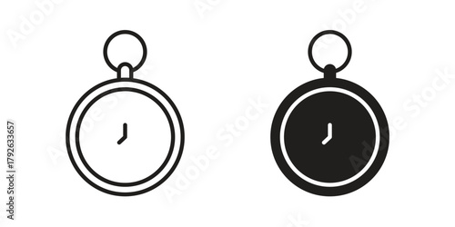 Pocket watch icon logo design element. minimalist style icons