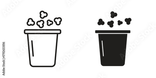 Popcorn icon logo design element. minimalist style icons