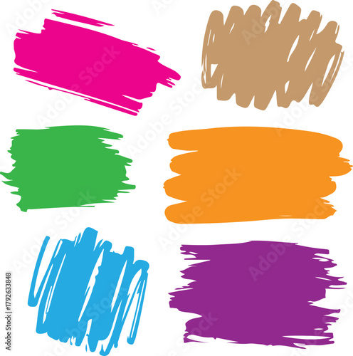 set of colorful speech bubbles