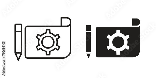 Prototyping icon logo design element. minimalist style icons