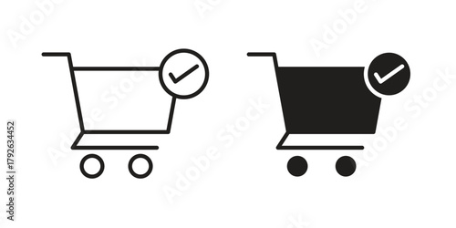 Purchase order icon logo design element. minimalist style icons