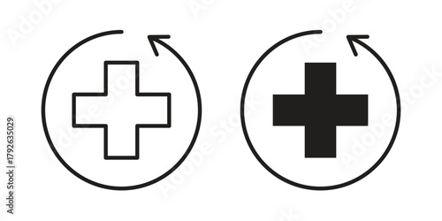 Recovery icon logo design element. minimalist style icons