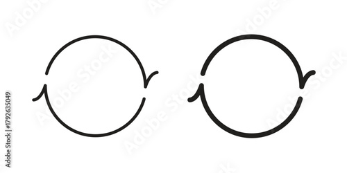 Refresh icon logo design element. minimalist style icons