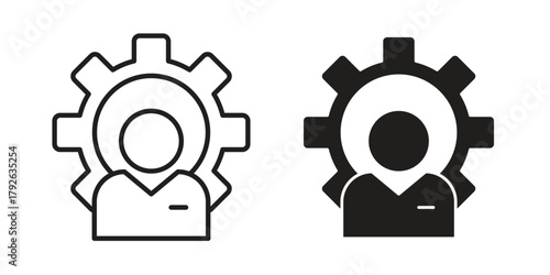 Responsible icon logo design element. minimalist style icons