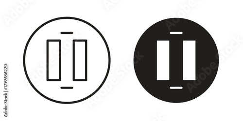 Round socket icon logo design element. minimalist style icons