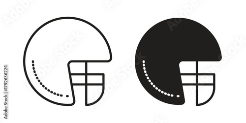 Rugby Helmet icon logo design element. minimalist style icons
