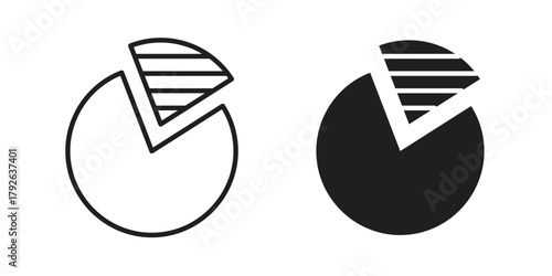 Sector icon logo design element. minimalist style icons