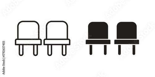 Seats icon logo design element. minimalist style icons