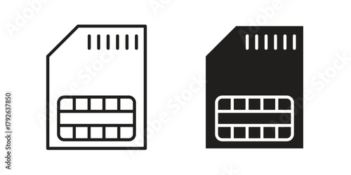 Sim icon logo design element. minimalist style icons