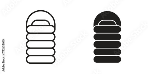 Sleeping bag icon logo design element. minimalist style icons