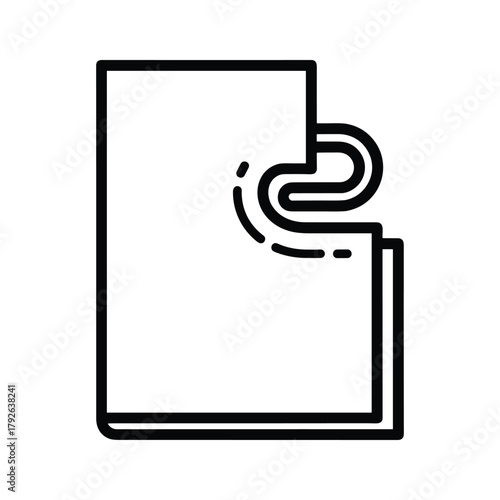 Mixtape cassette isolated on, a simple and clean line art