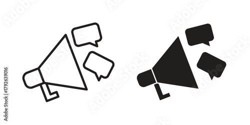 Social campaign icon logo design element. minimalist style icons