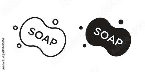 Soap bar icon logo design element. minimalist style icons