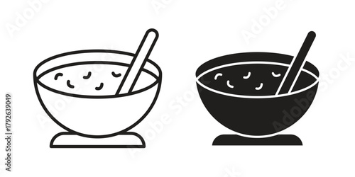 Sour soup icon logo design element. minimalist style icons