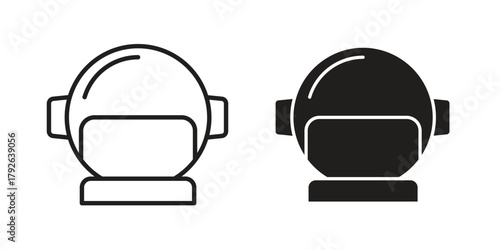 Space helmet icon logo design element. minimalist style icons