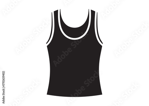 Tank shirt icon, Tank shirt silhouette vector