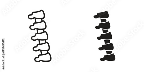 Spine Bone icon logo design element. minimalist style icons
