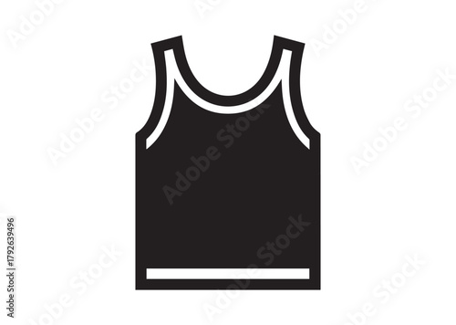Tank shirt icon, Tank shirt silhouette vector