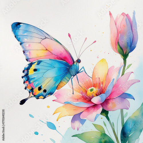 ChatGPT said:

Whimsical Garden Beauty: Vibrant Butterfly on Soft Petals