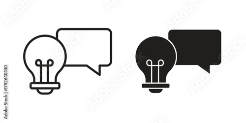 Suggestion icon logo design element. minimalist style icons