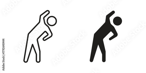 Stretching icon logo design element. minimalist style icons