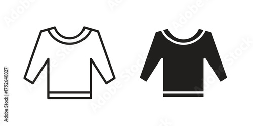 Sweatshirt icon logo design element. minimalist style icons