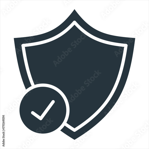 Protect Glyph Icon Vector Illustration