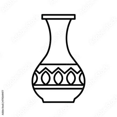 Decorative ceramic vase with intricate geometric pattern