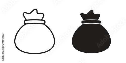 Trash bag icon logo design element. minimalist style icons