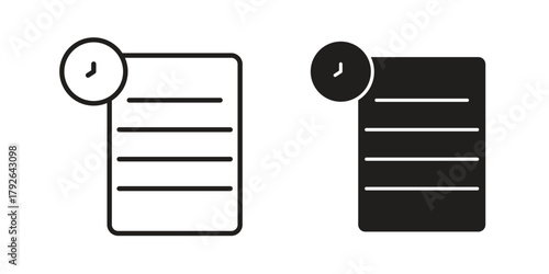 Waiting list icon logo design element. minimalist style icons