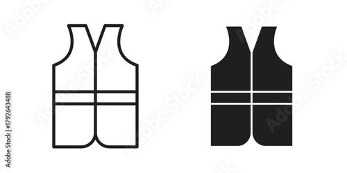 Working vest icon logo design element. minimalist style icons
