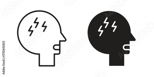 Trauma icon logo design element. minimalist style icons