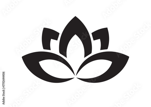 Lotus Flower icon, Lotus Flower silhouette vector