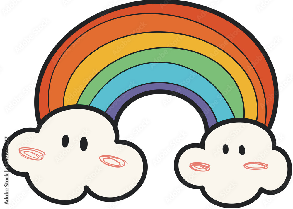 Obraz premium Rainbow cloud 