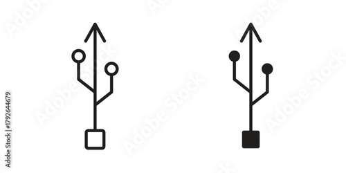 USB connection icon logo design element. minimalist style icons