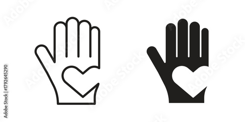 Voluntary service icon logo design element. minimalist style icons