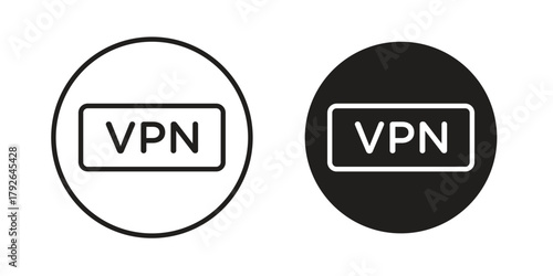Vpn icon logo design element. minimalist style icons