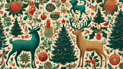 Christmas Vintage seamless pattern