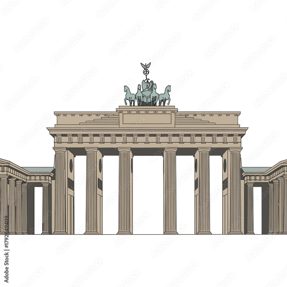 Fototapeta premium Berlin Brandenburg Gate Vector