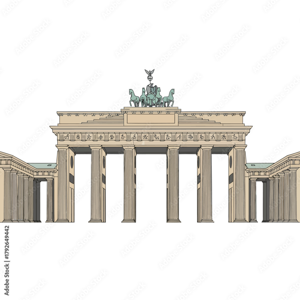 Fototapeta premium Berlin Brandenburg Gate Vector
