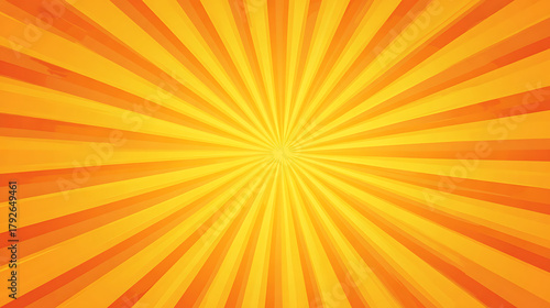 Wallpaper Mural Vibrant radiating sunburst pattern in warm orange and yellow hues radial background Torontodigital.ca