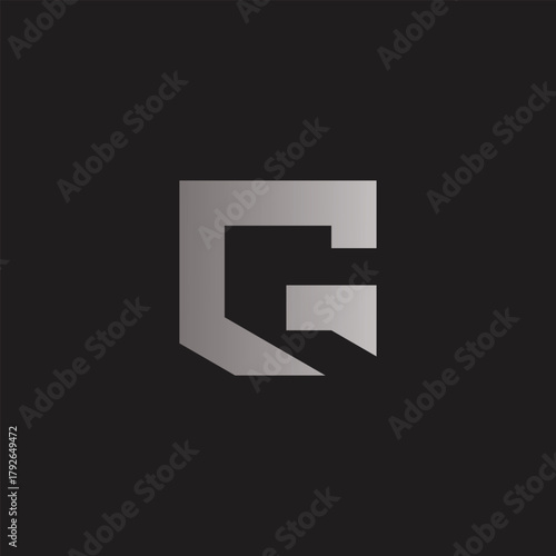 Modern abstract geometric letter G logo design concept with gradient shading offering sleek professional branding possibilities