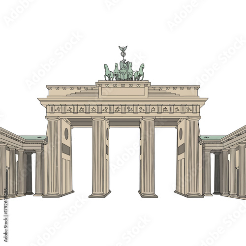 Berlin Brandenburg Gate Vector