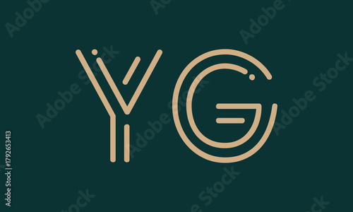 YG Y yg initial logo | initial based abstract modern minimal creative logo, vector template image. luxury logotype logo, real estate homie logo. typography logo. initials logo